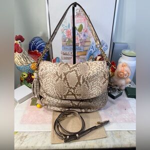 MICHAEL Michael Kors Python Embossed Shoulder Bag